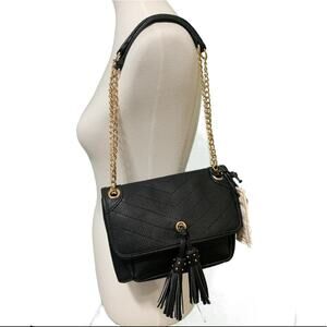 Like Dreams Black Faux Leather Chain Purse